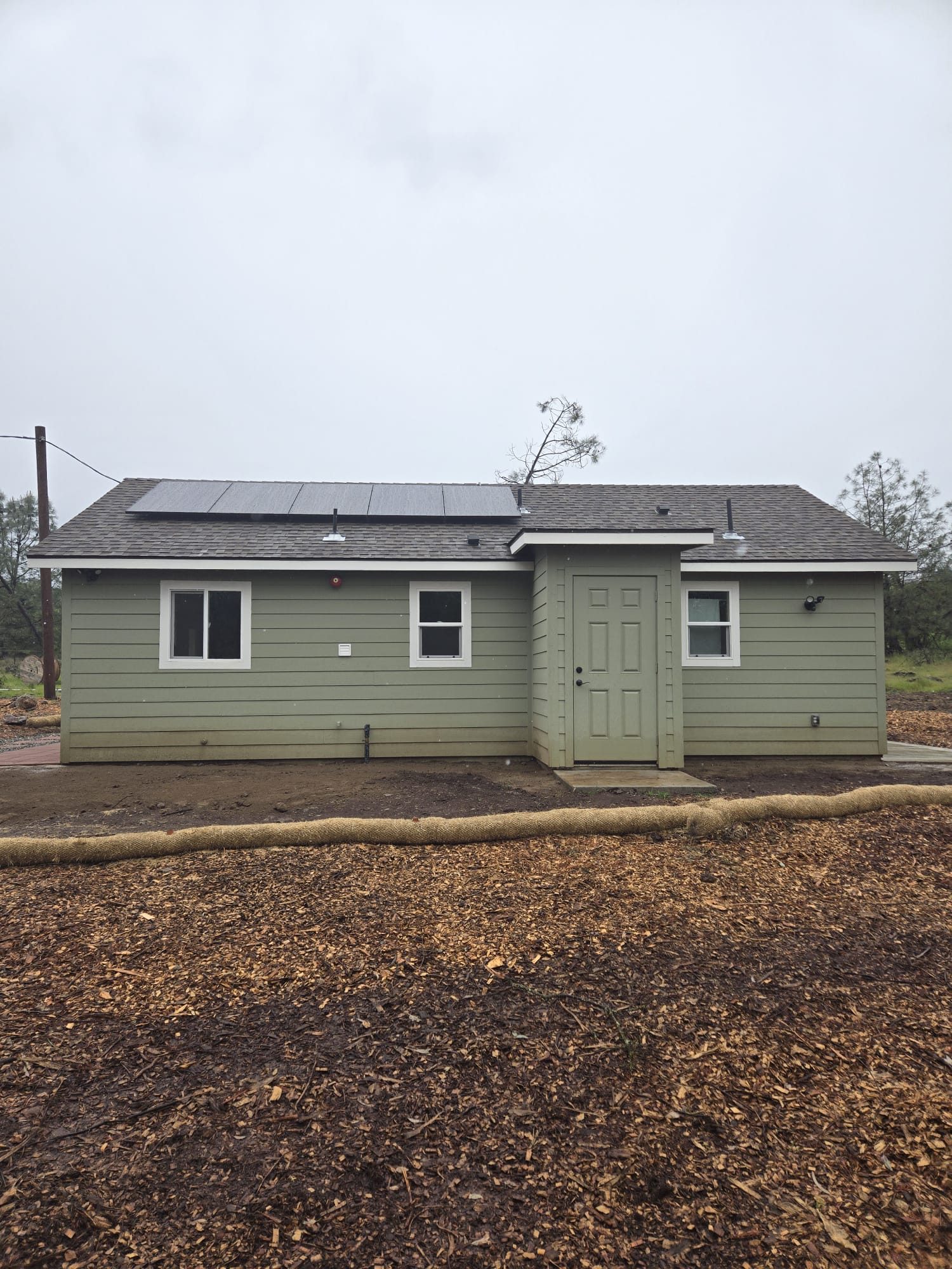 ADU exterior with solar panels