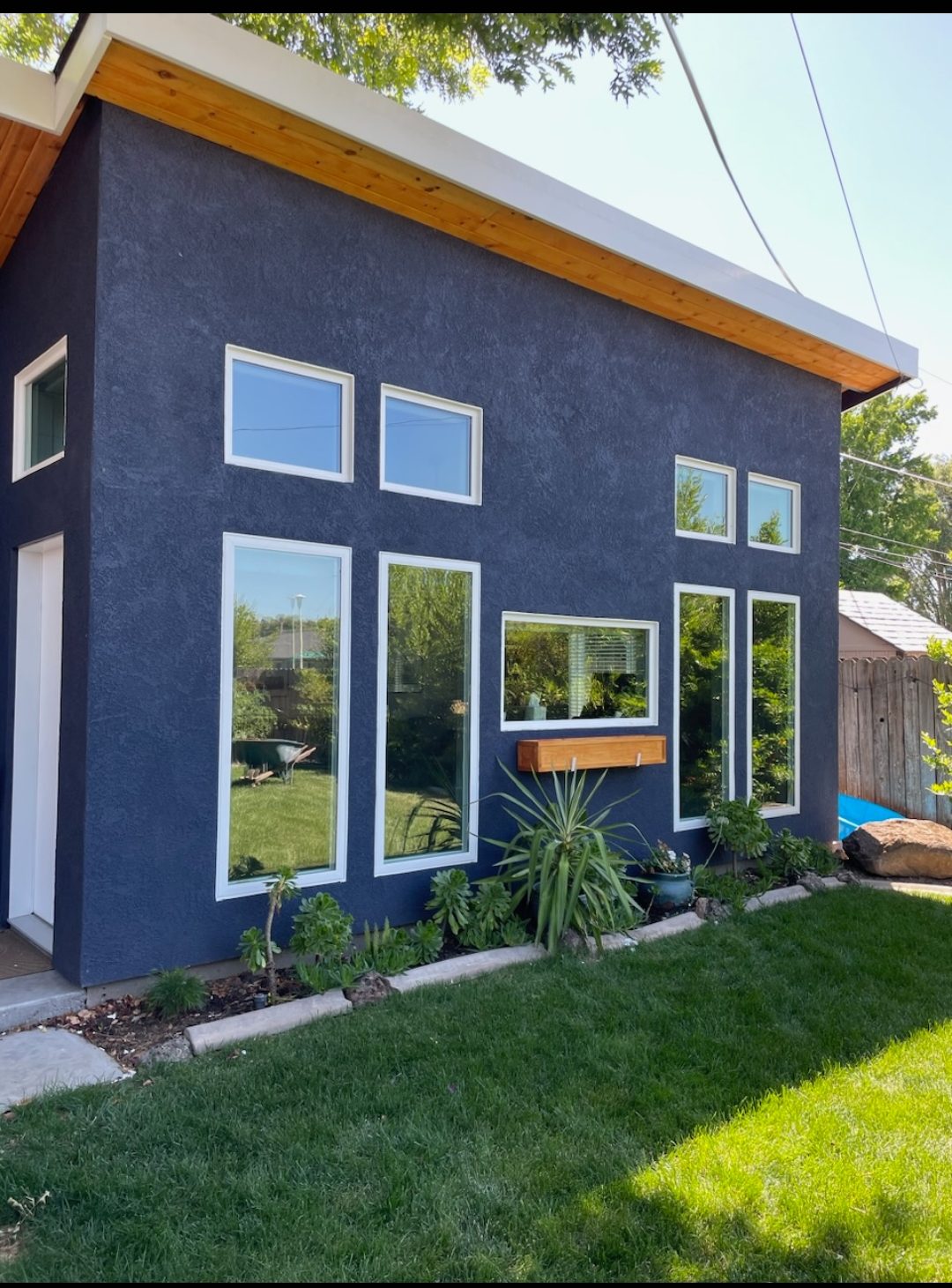 Modern ADU exterior with landscaping