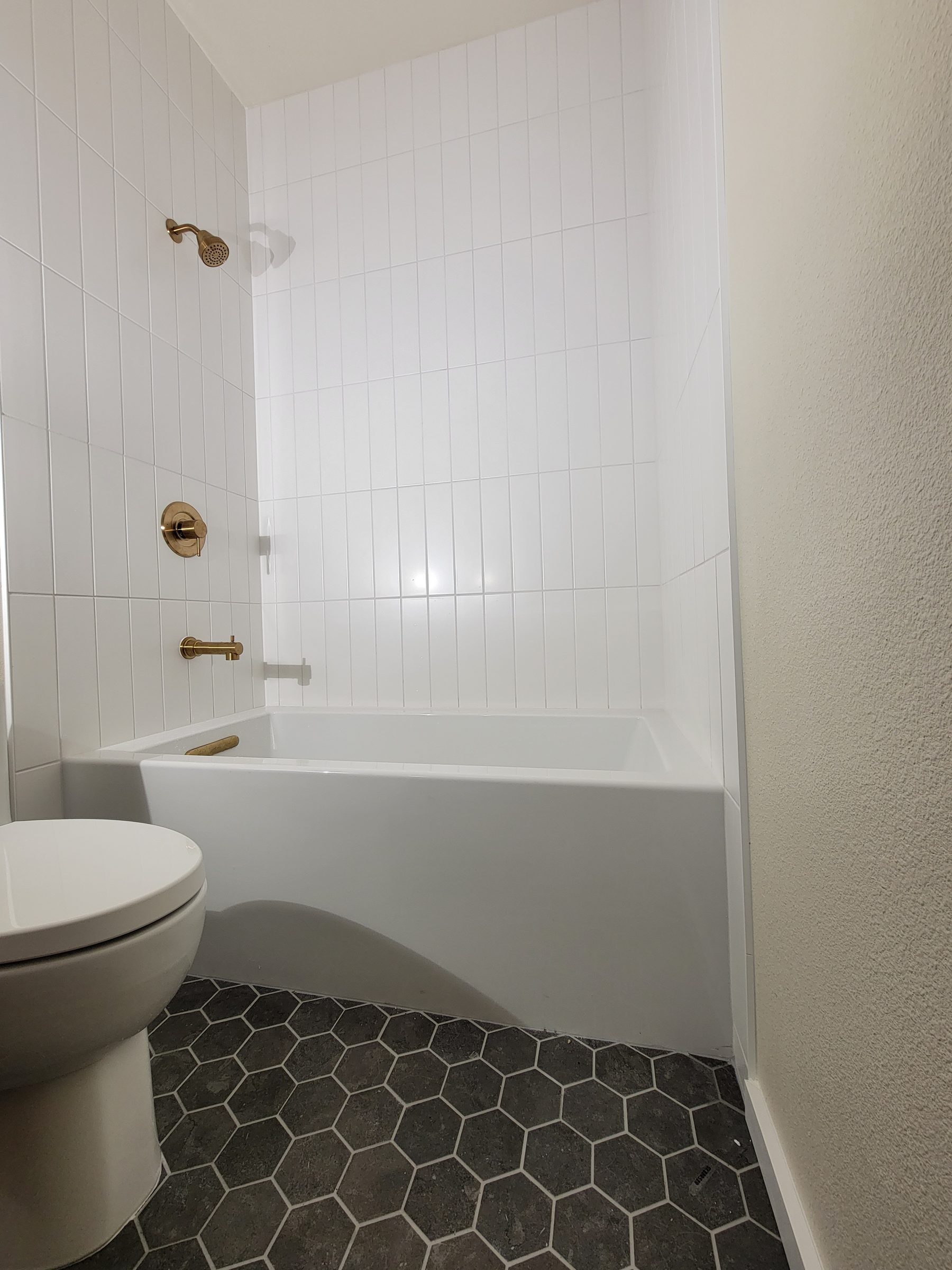 Bathroom shower and vanity