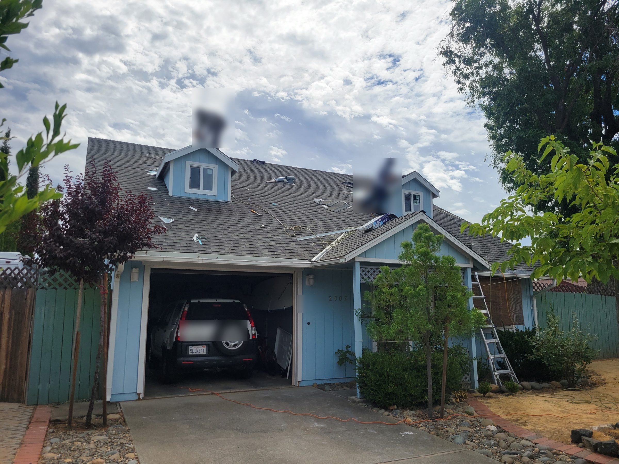 Dormer installation exterior view