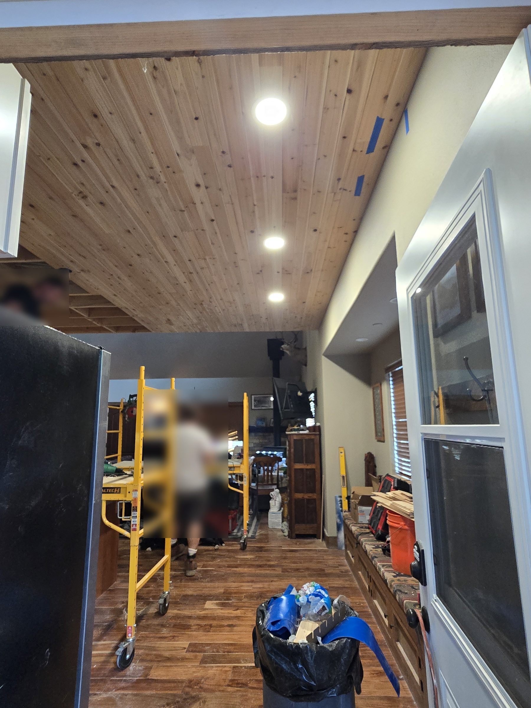 Loft renovation ceiling and framing