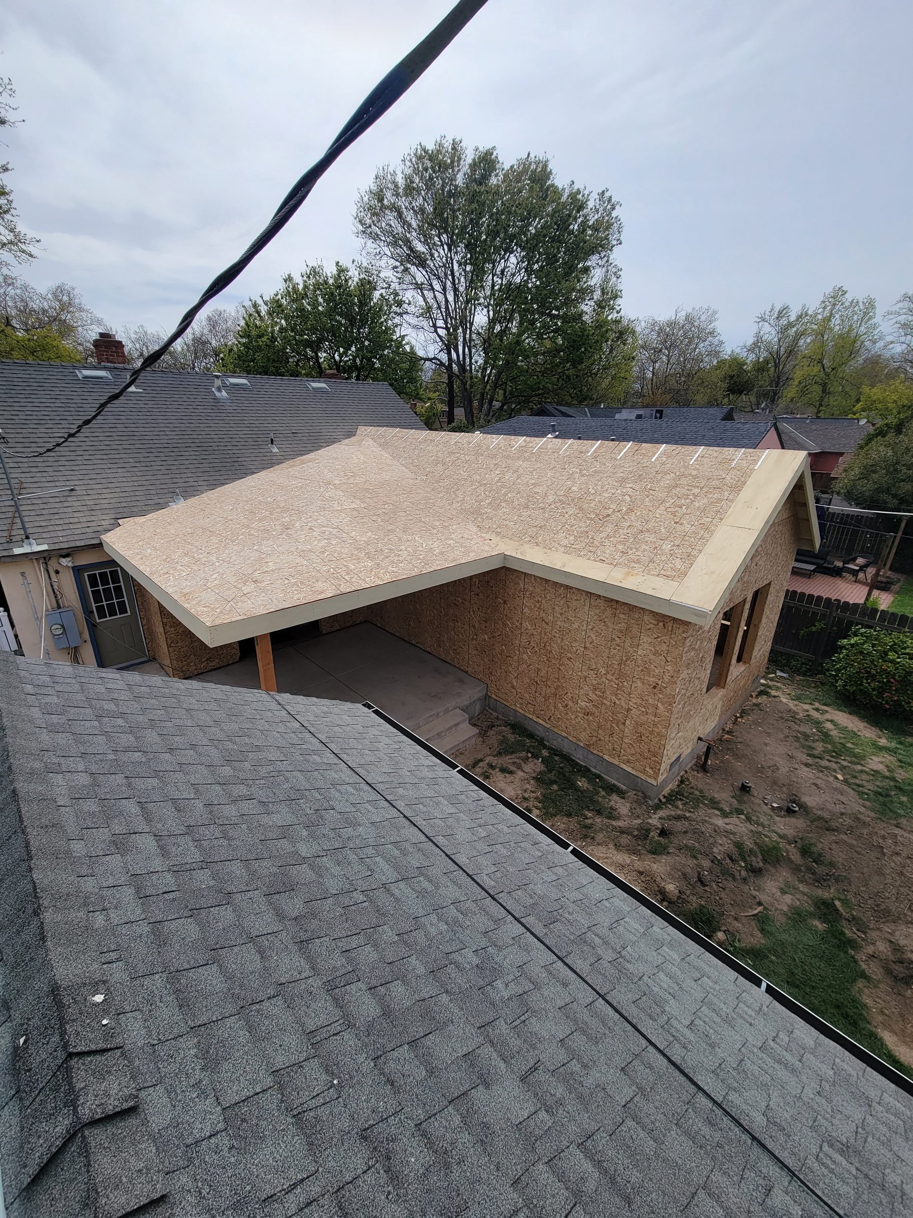 Finished addition aerial view