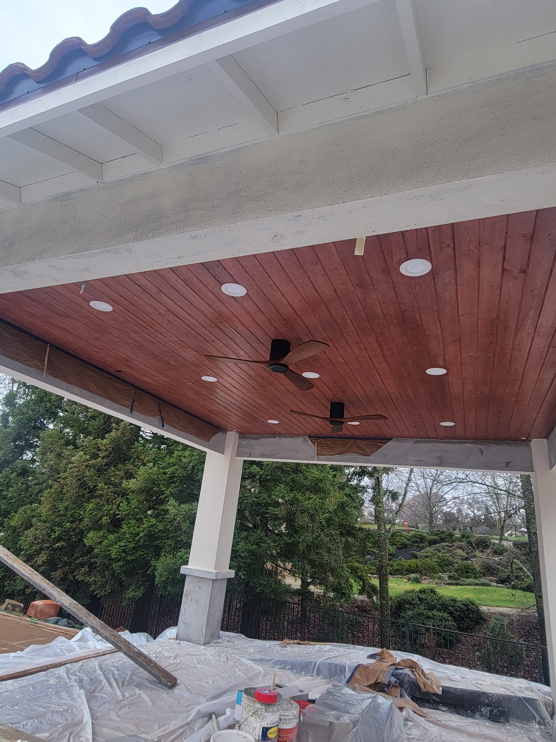 Outdoor entertainment structure progress