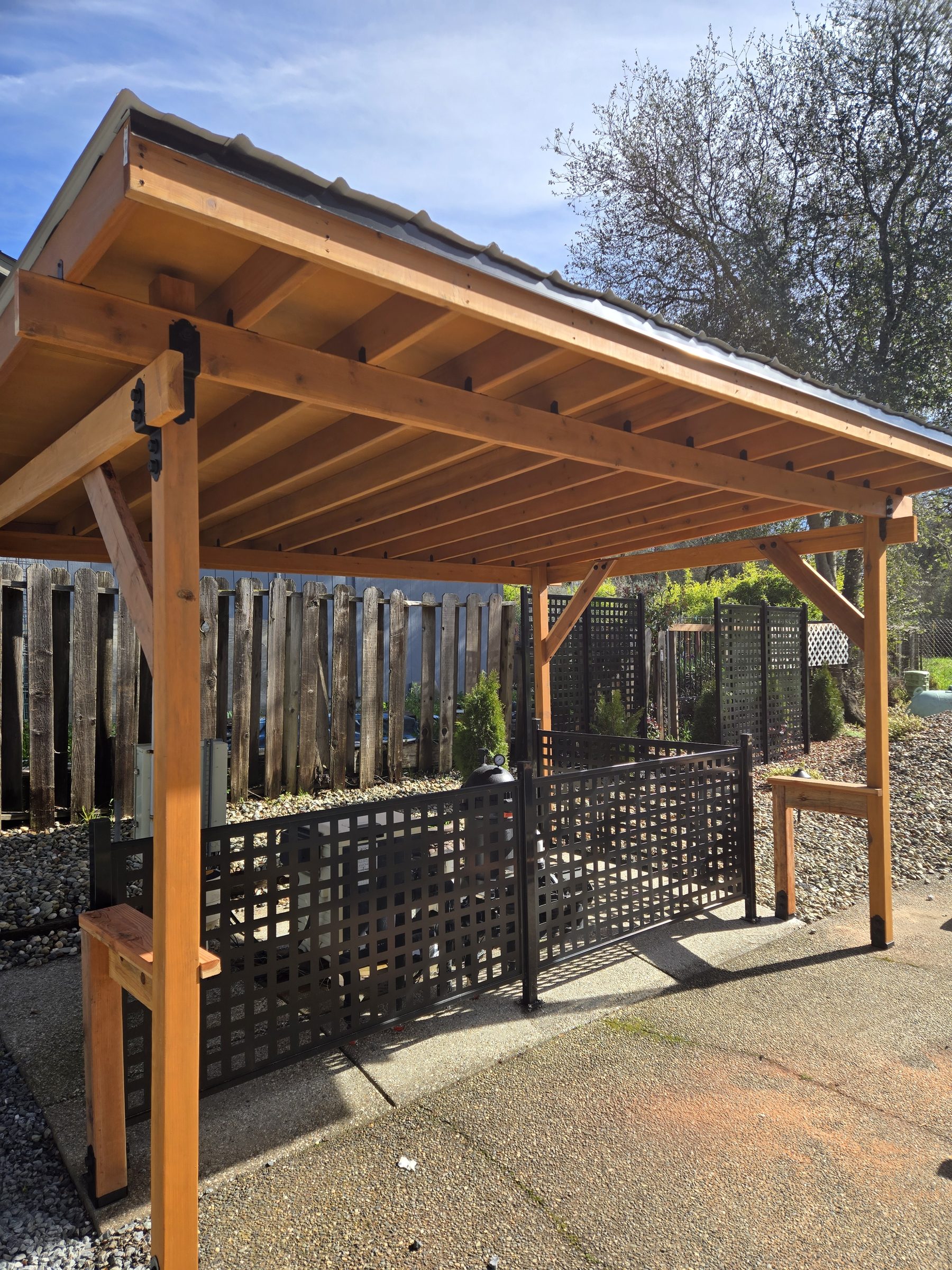 Pool shade structure framing